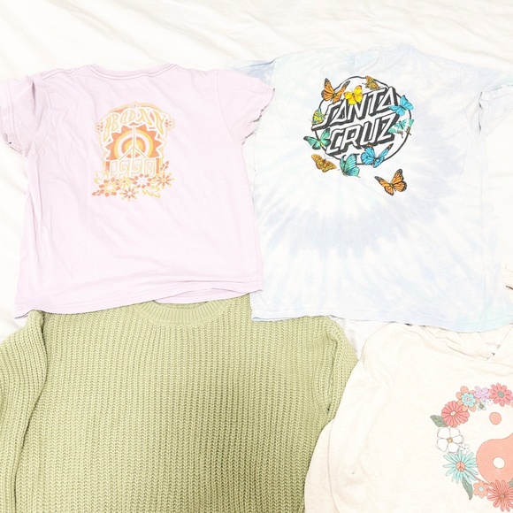 Lot/Set of 5 Girls Sweater Tee Shirt Top Size 10/12 Roxy Art Class O'Neill EUC - Picture 7 of 7